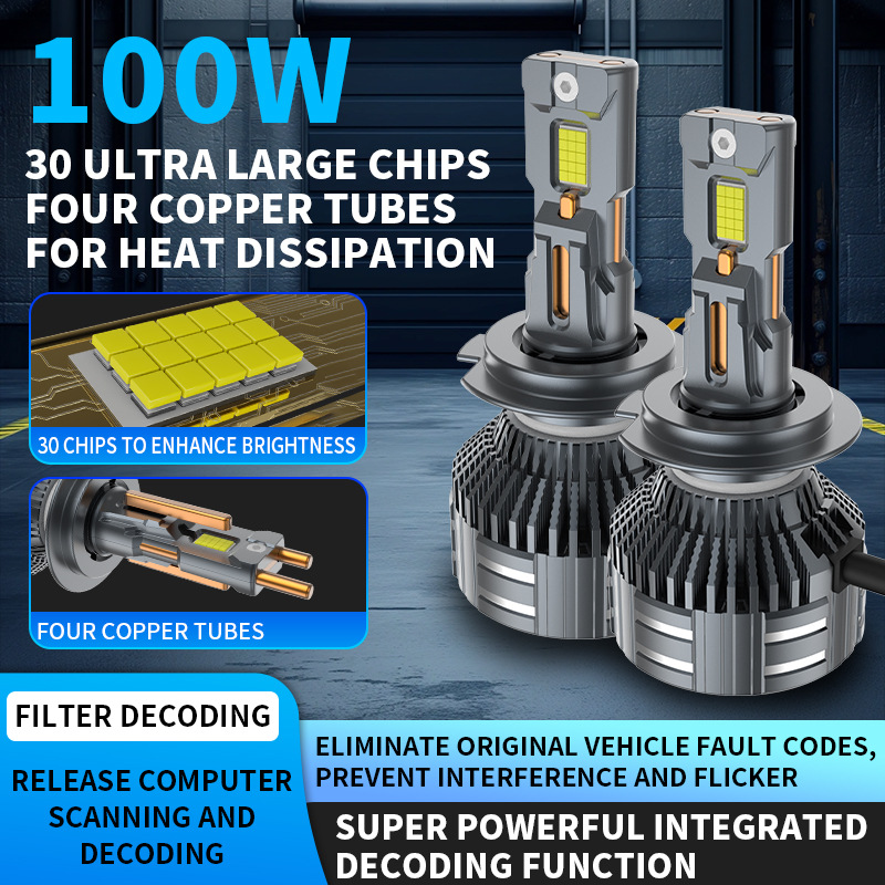 Main product image of LED Headlight Bulb, 9005 High/Low Beam, Universal H4 H7