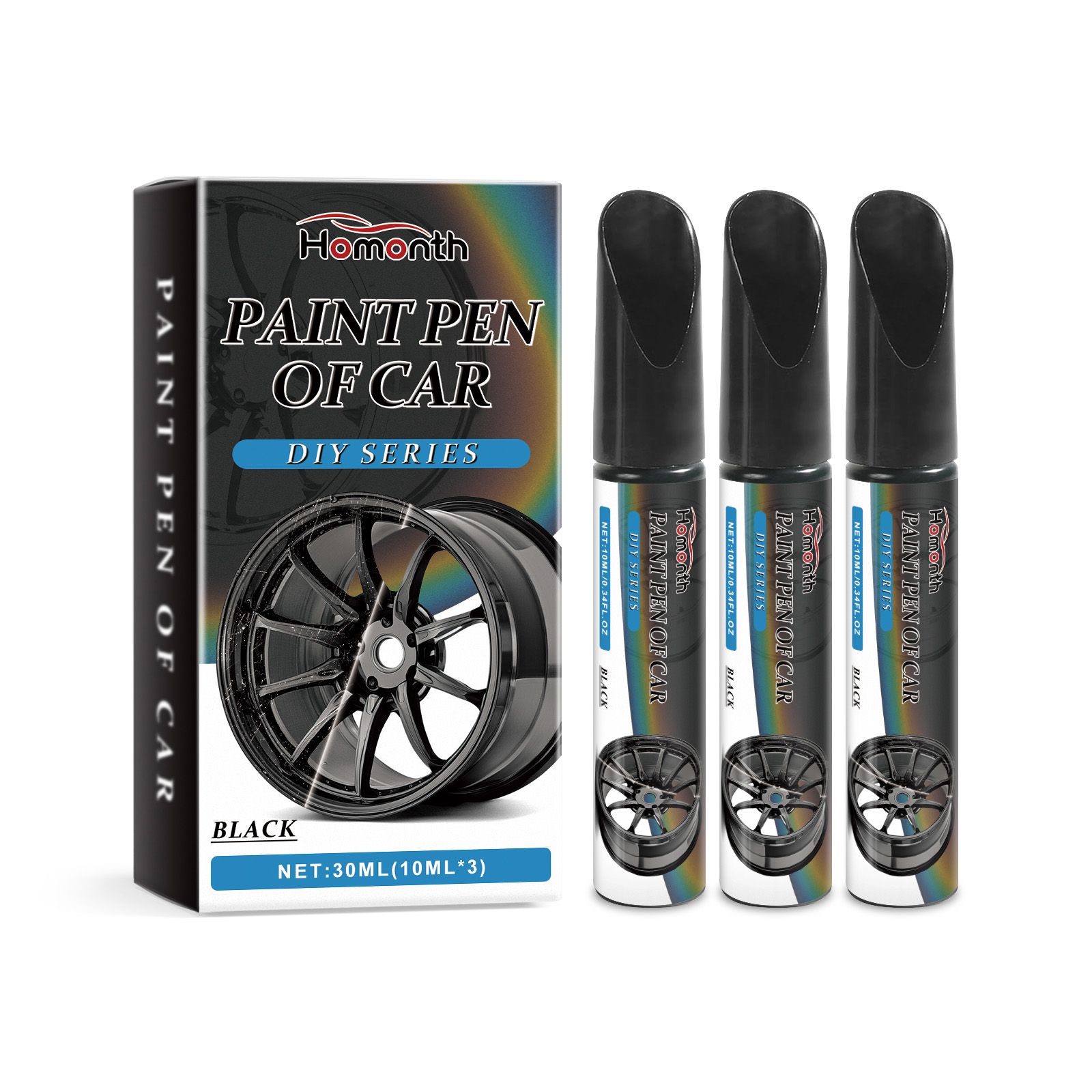 Main product image of HOMONTH Black Wheel Touch-Up Pens, 3-Piece Set
