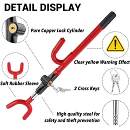 Product image of The Club Twin Hooks Steering Wheel Lock, Universal Fit for Vehicles