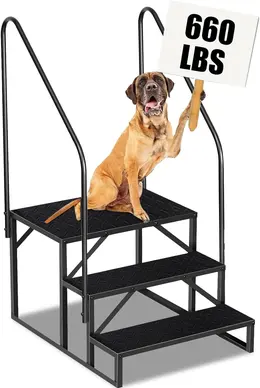 Product image of Heavy-Duty RV Staircase with Handrails and Anti-Skid Pedals