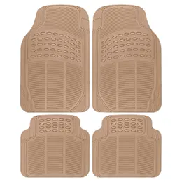 Product image of 4-Piece Universal Fit All-Weather Rubber Floor Mats with Capture Ridges