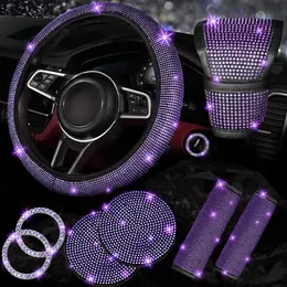 Product image of Steering Wheel, Seat Belt, Gear Shift Covers, 8-Piece Set, Purple