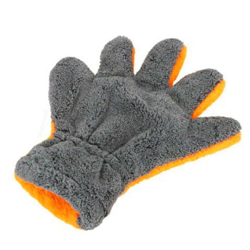 Main product image of Double-sided Coral Fleece 5-Finger Car Wash Gloves