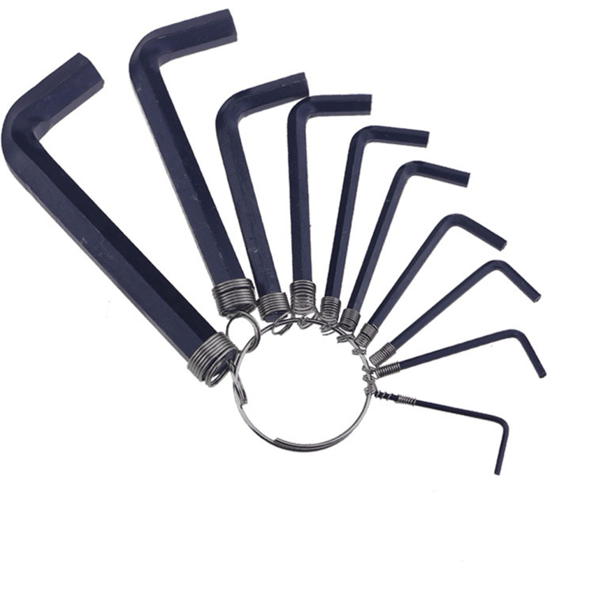Main product image of 10-piece Galvanized L-Shaped Hexagon Wrench Set