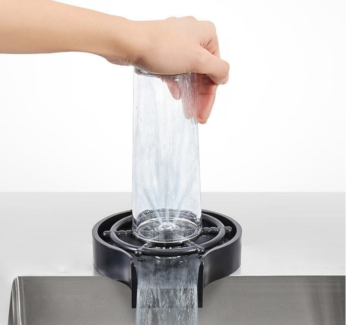 Main product image of High Pressure Stainless Steel Blade Glass Washer, Black ABS Base, US 9/16