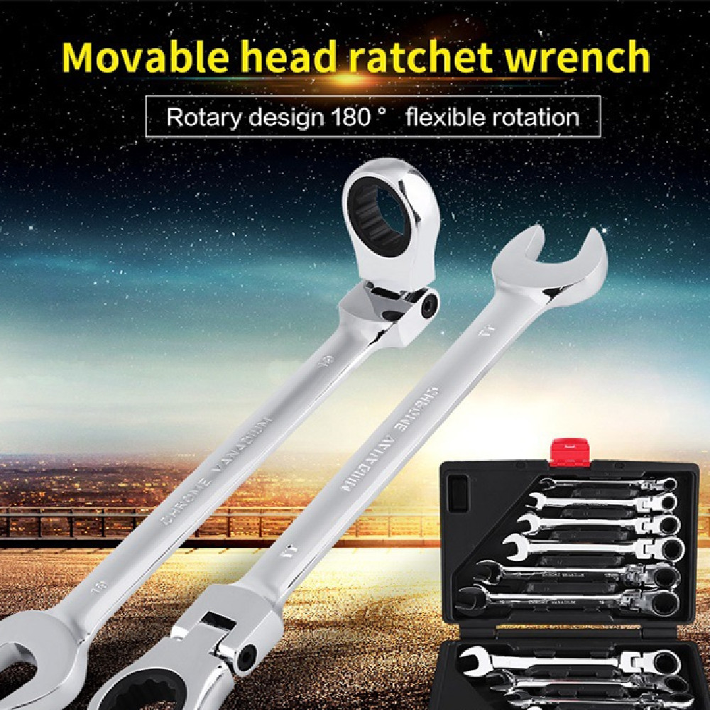 Main product image of 12-Piece Dual-Purpose Ratchet Wrench Set for Automotive and General Repair