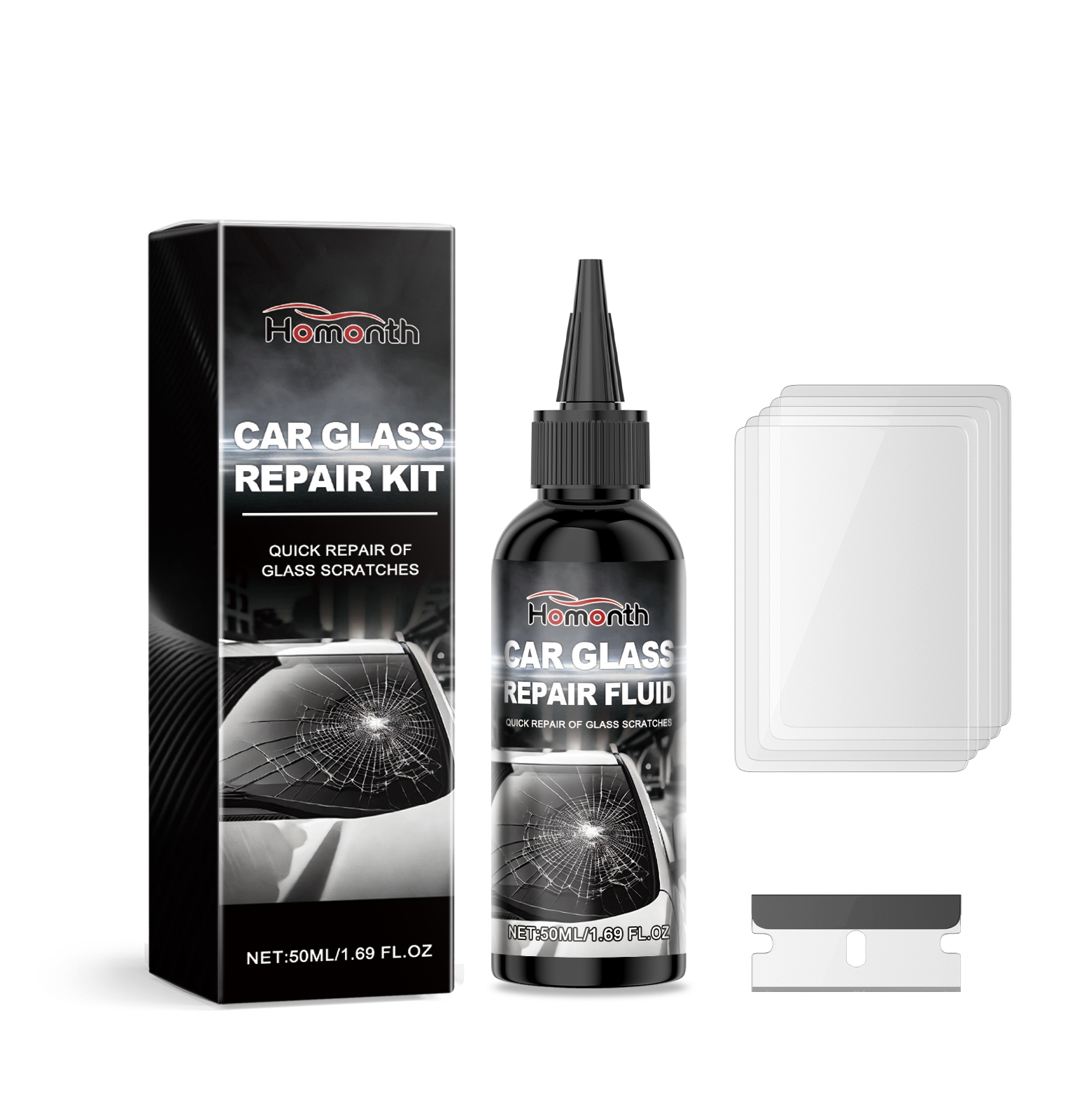 Main product image of Automotive Windshield Glass Repair Kit for Chips and Cracks