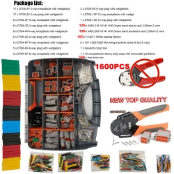 Main product image of 1600PC Deutsch DT Connector Plugs with Genuine Deutsch Crimp Tool for Auto Marine