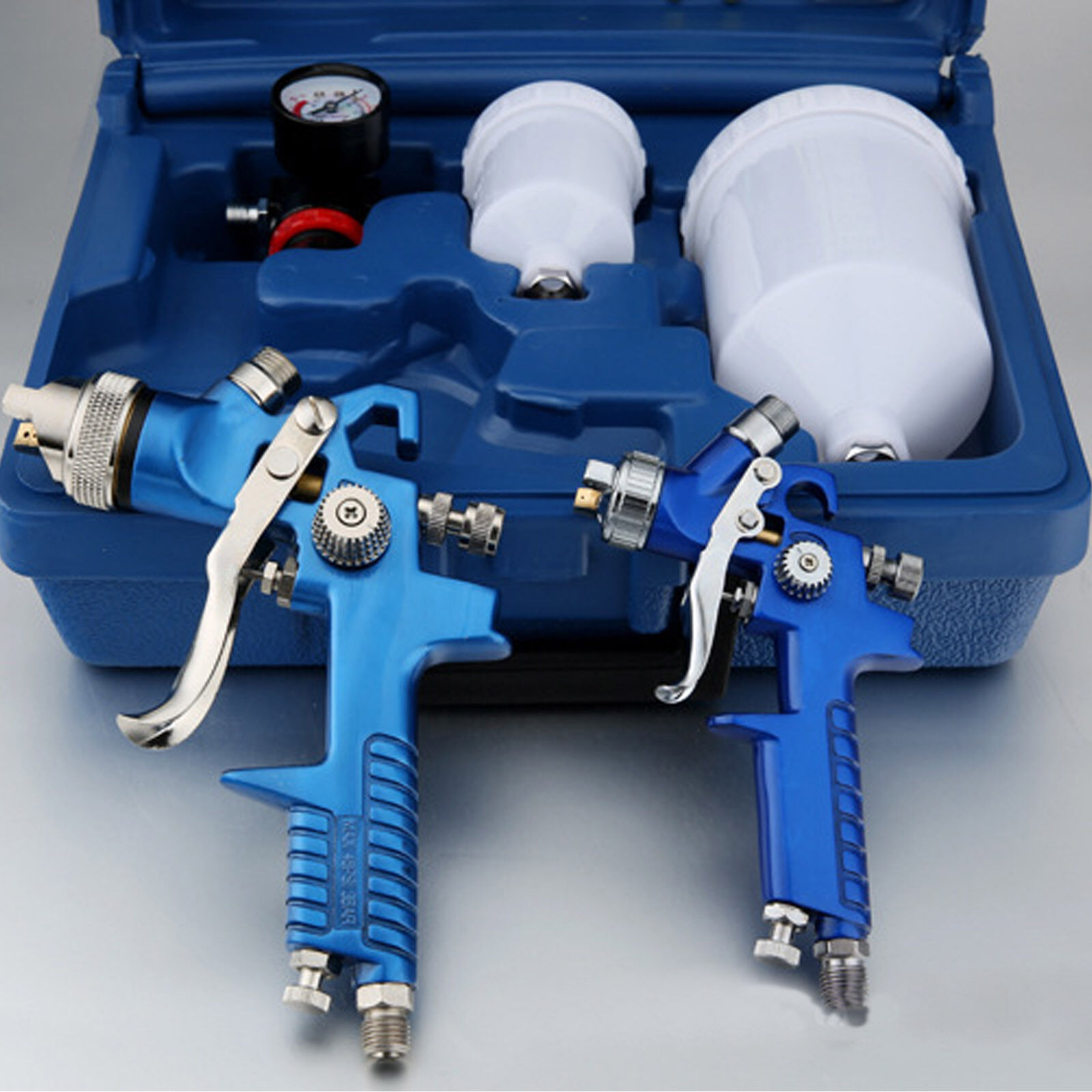 Main product image of 2-Piece HVLP Gravity Feed Spray Gun Kit, 1.4mm and 0.8mm Nozzles