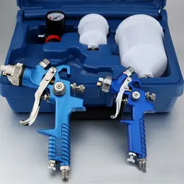 Product image of 2-Piece HVLP Gravity Feed Spray Gun Kit, 1.4mm and 0.8mm Nozzles