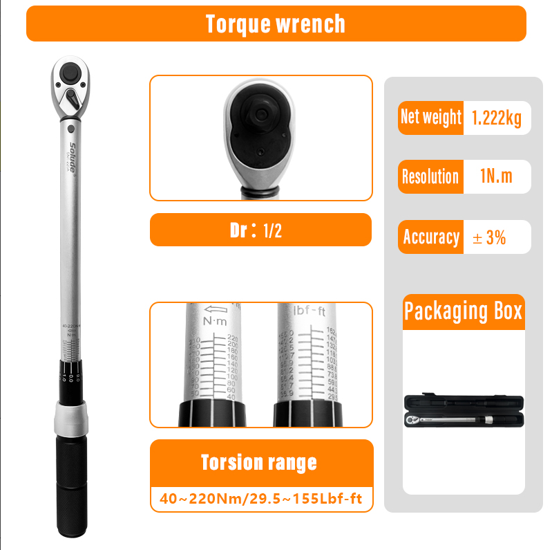 Main product image of Adjustable Torque Wrench for Medium to High Torque Applications