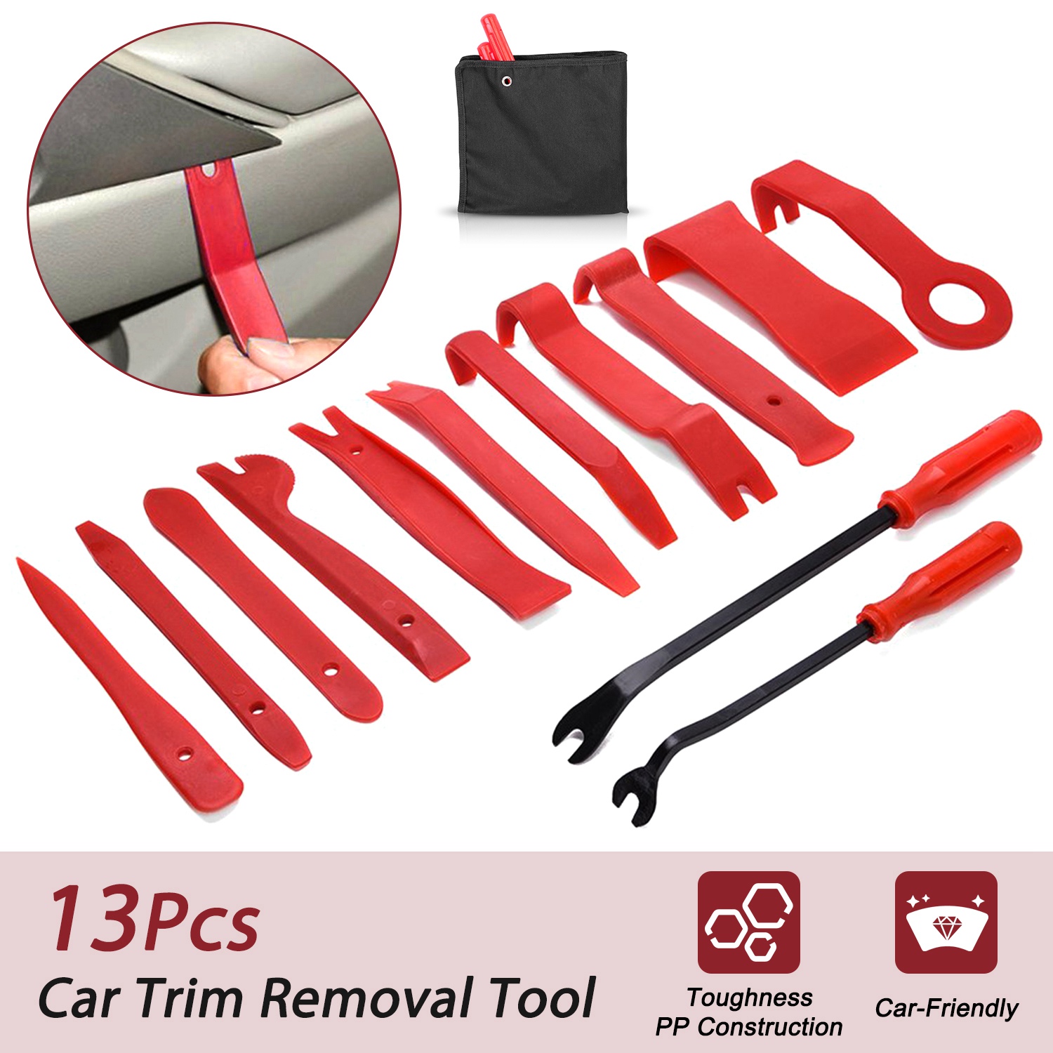Main product image of 13-Piece Automotive Interior Trim and Panel Removal Tool Kit