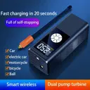 Product image of Wireless Portable Car Tire Inflator with Digital Display and Wireless Charging