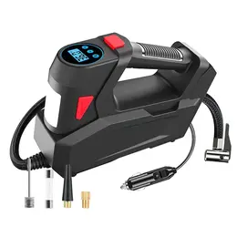 Product image of Portable 120 PSI 90W Tire Inflator with Digital Display, LED Light, and Nozzle Kit