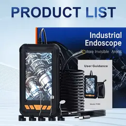 Product image of Handheld Industrial Endoscope Camera, 4.3 Inch IPS Screen, IP67, 1080P, 8 LED, Semi-Rigid Cord Probe