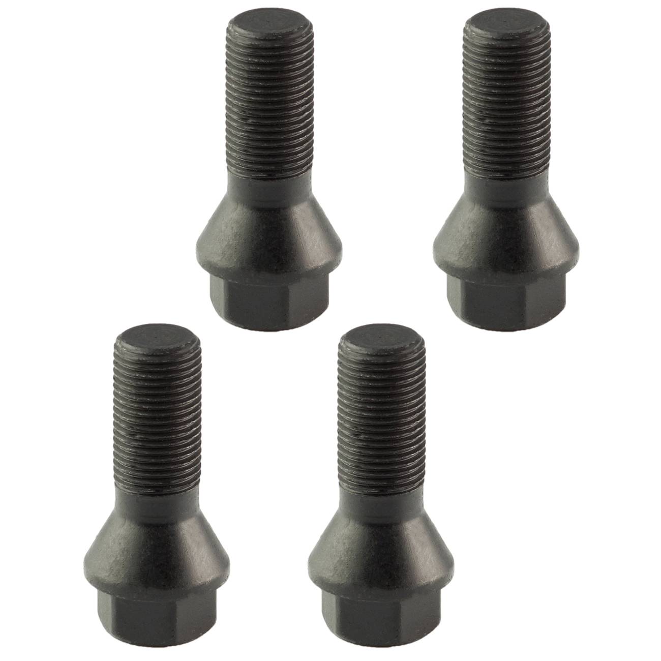Main product image of 4x Black M14x1.25 Wheel Lug Bolts for BMW F20 F30 F07 F25 E70, PN 36136890324