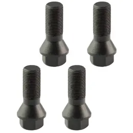 Product image of 4x Black M14x1.25 Wheel Lug Bolts for BMW F20 F30 F07 F25 E70, PN 36136890324