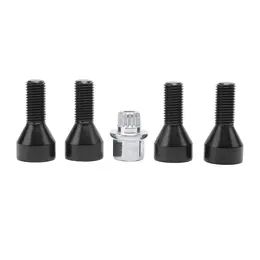 Product image of Black Wheel Lock Set Lug Bolts for BMW E32, E34, 3/5/7 Series & Mini, PN 36136786419