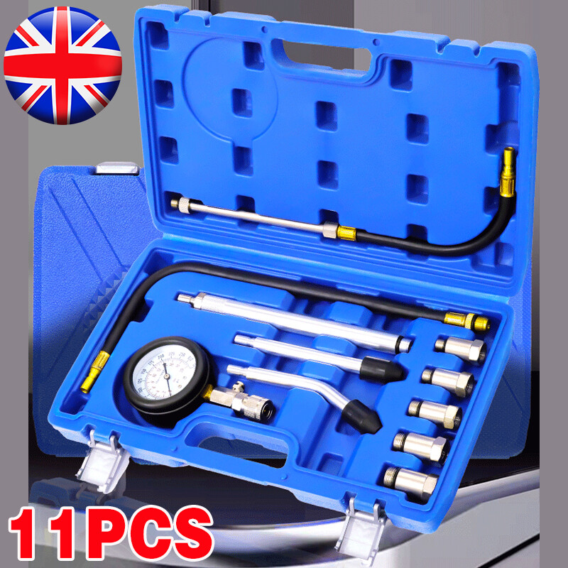Main product image of 11-Piece Petrol Engine Compression Tester Kit, Fuel Cylinder Pressure Gauge