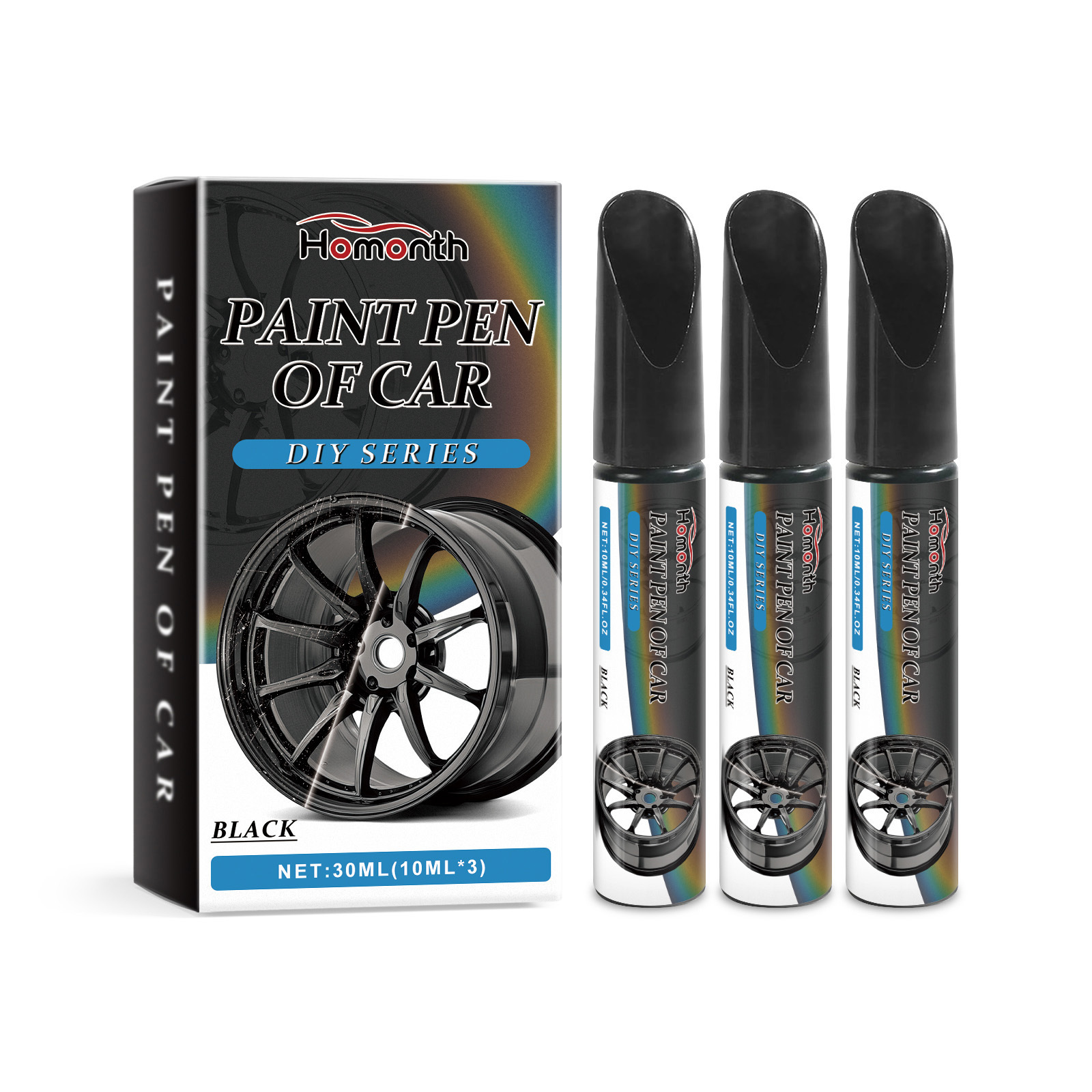 Main product image of Homonth Black Automotive Wheel Scratch and Paint Touch-Up Pen
