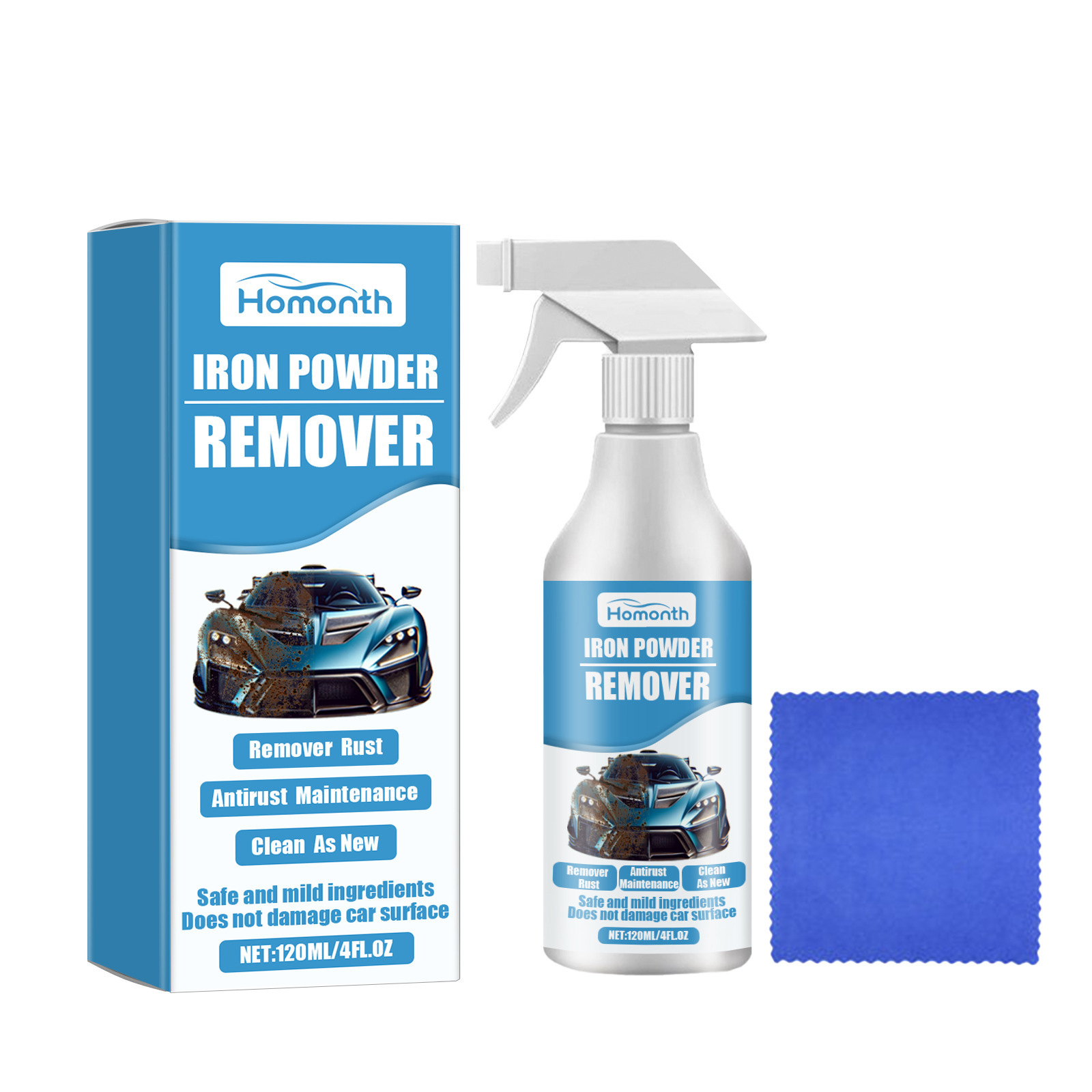 Main product image of HOMONTH Automotive Iron Powder Rust Remover for Paint and Tires