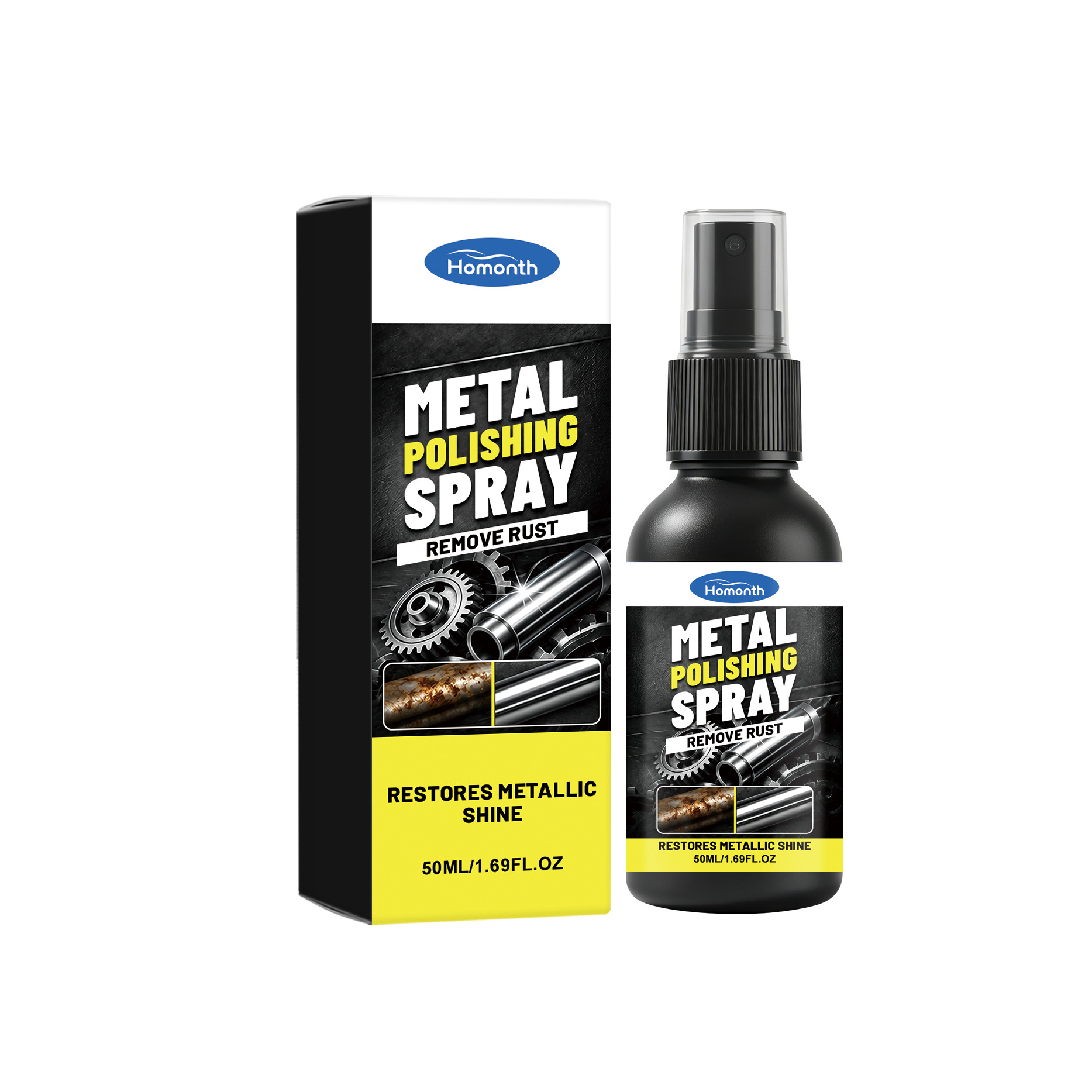 Main product image of HOMONTH Rust Removal and Cleaning Spray for Car Wheels, Cleans and Maintains