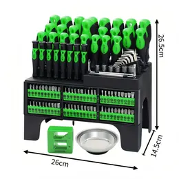 Product image of 118-Piece Magnetic Screwdriver Set, Cross and Flat Head