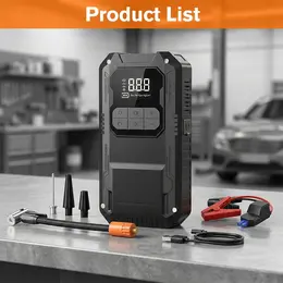 Product image of Car Jump Starter with Air Compressor and Power Bank