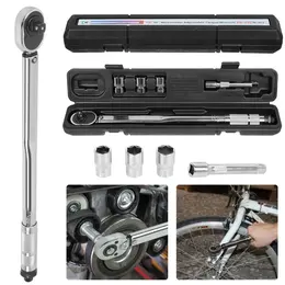 Product image of 7-Piece 1/2 Inch Ratcheting Torque Wrench Set, 28-210Nm, 17, 19, 21mm Sockets