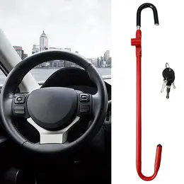 Product image of Steering Wheel to Pedal Lock, Twin Hook, Red, 2 Keys