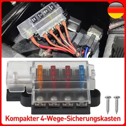Product image of 4 Way Blade Fuse Box, 12V 24V 32V, with Protective Cover