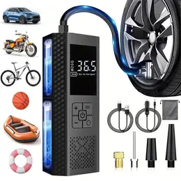 Product image of Portable Electric Air Compressor, Tire Inflator for Car, Motorcycle, Bicycle