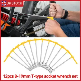 Product image of 12-Piece Tee Handle Socket Wrench Set, Deep Long Reach, 8-19mm