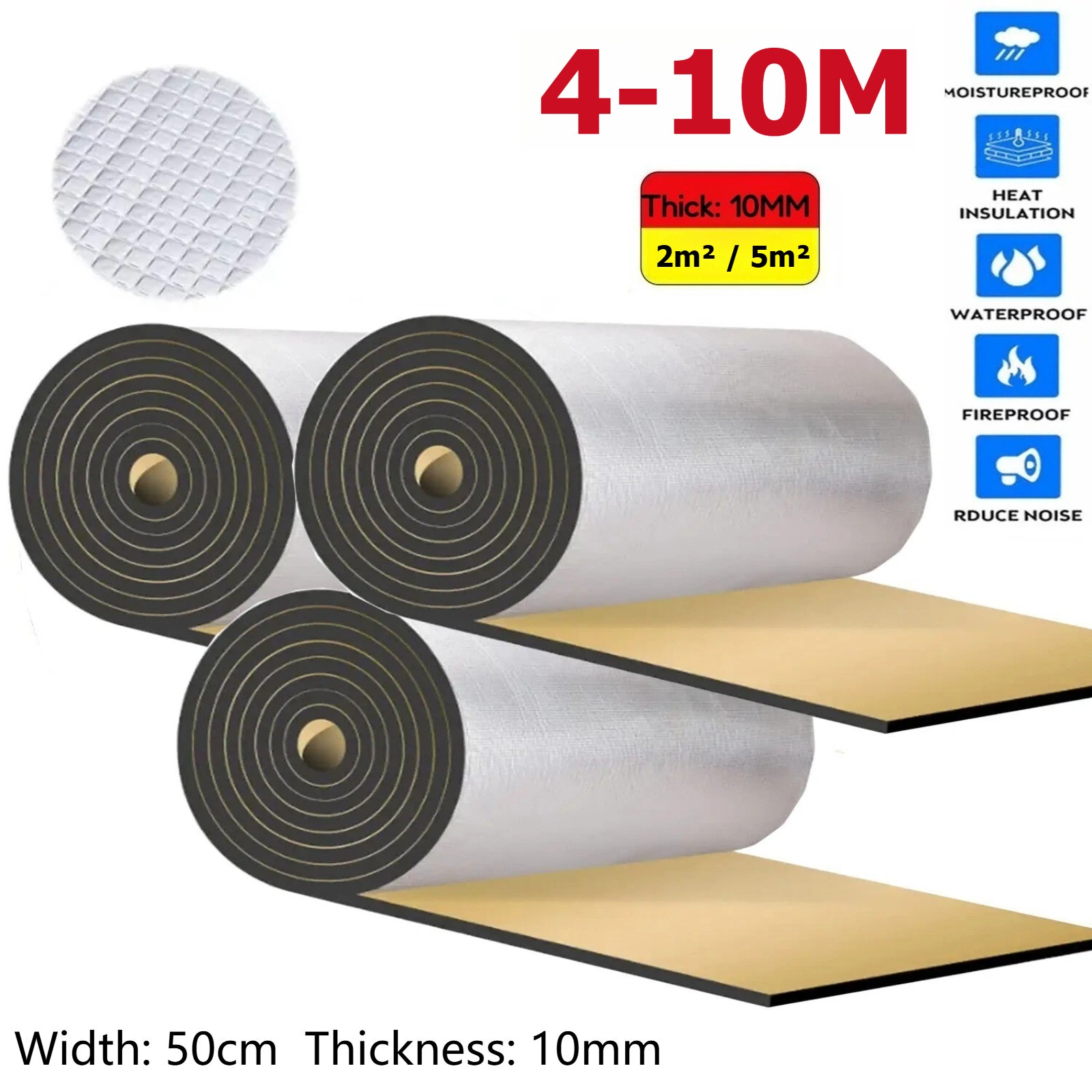 Main product image of 4M & 10M Self-Adhesive Automotive Sound & Heat Insulation Mat
