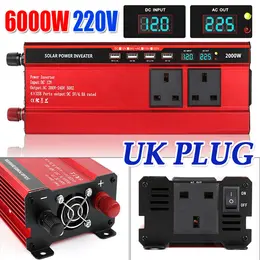 Product image of 6000W Power Inverter, DC 12V to AC 240V, 4 USB, 2 UK Socket, Sine Wave