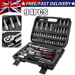 Product image of 94 Piece 1/2 in. & 1/4 in. Drive Socket, Ratchet & Bit Set