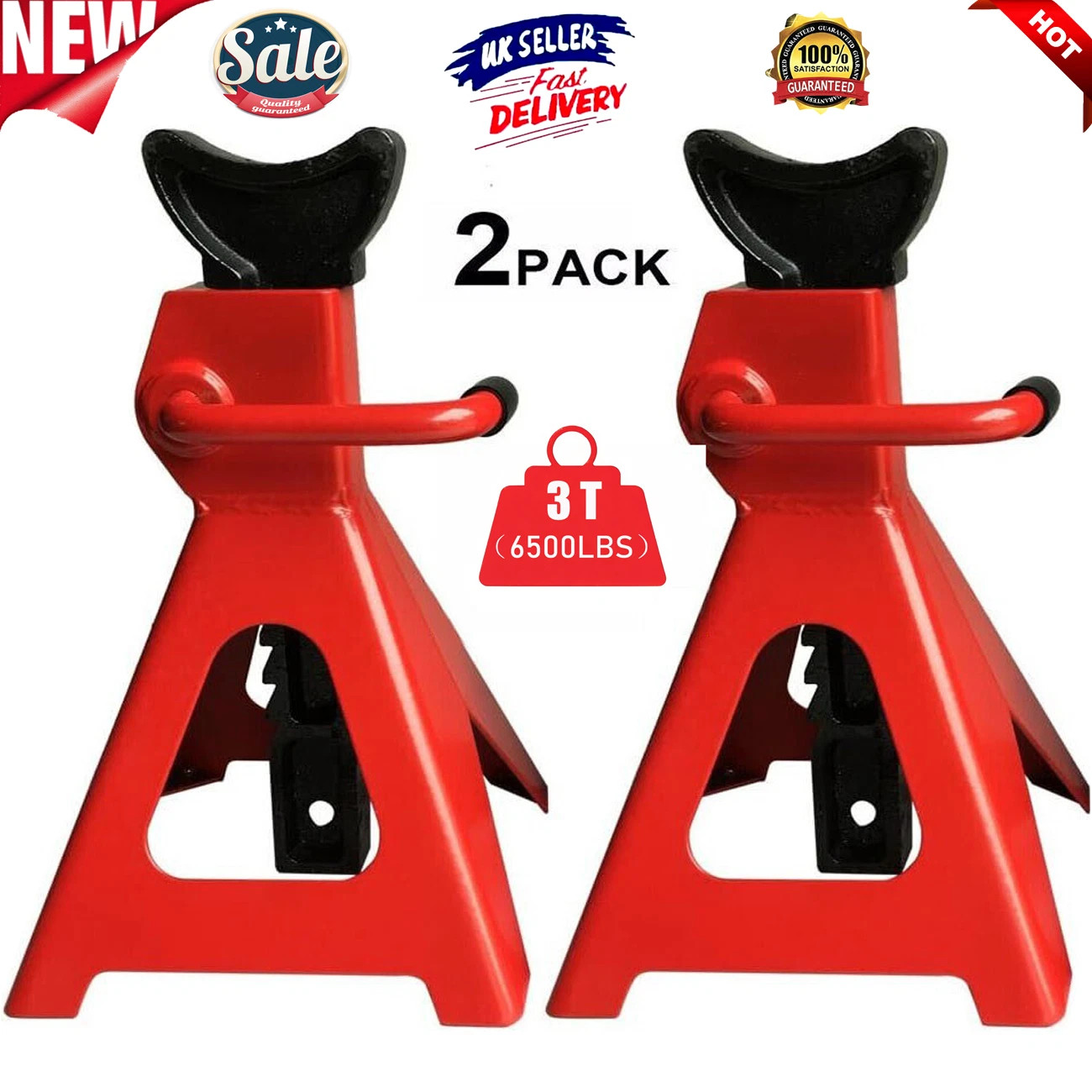 Main product image of 2-Piece Axle Stands, 3 Ton Capacity