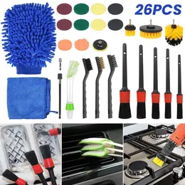 Product image of 26-Piece Car Cleaning Kit, Auto Interior Exterior Detailing Brush Set with Gloves and Towel
