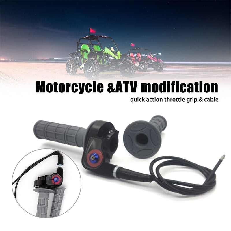 Main product image of Pit Dirt Bike Quick Action Throttle Twist Grips and Cable Set, 125cc-140cc