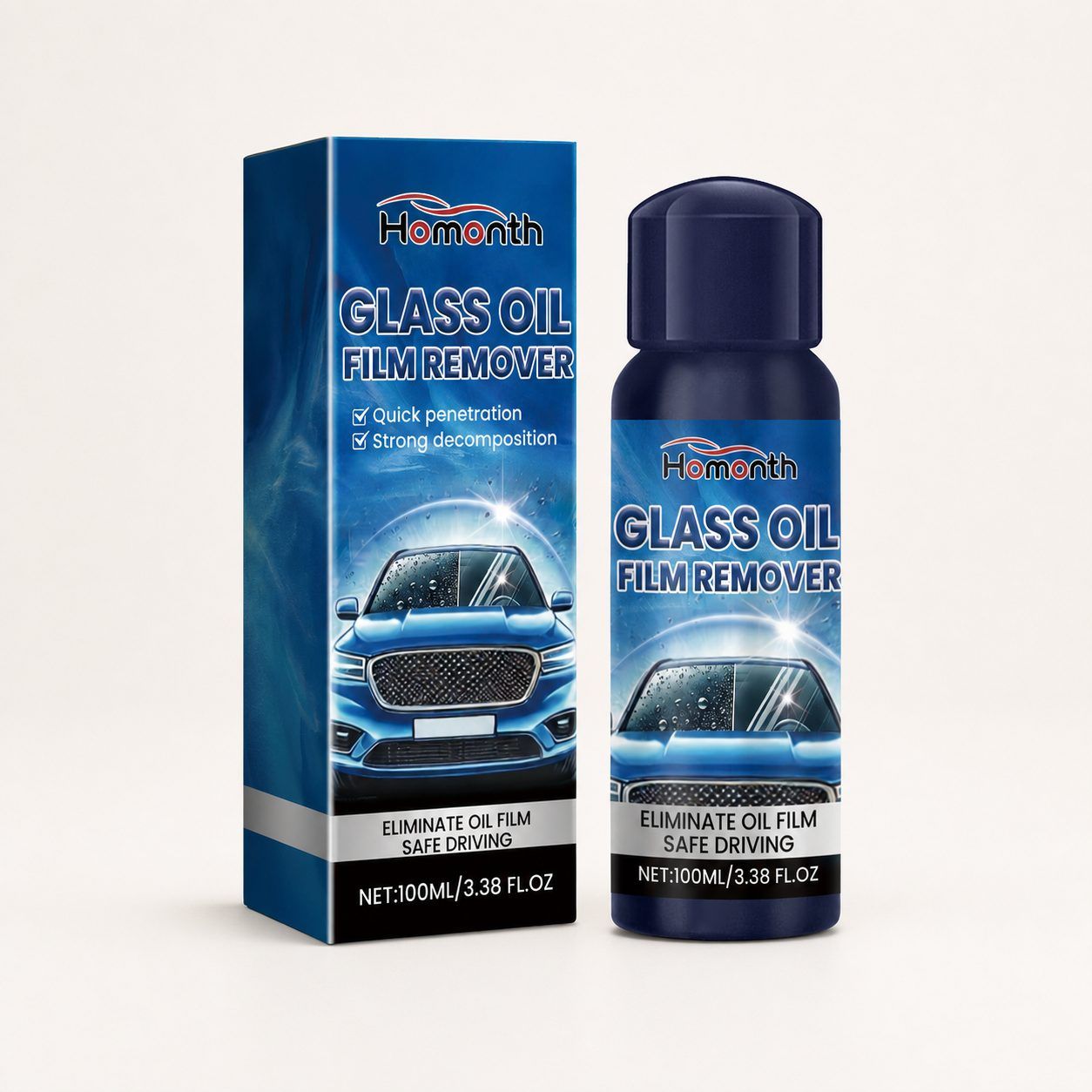 Main product image of HOMONTH Automotive Windshield Glass Cleaner, 100 ml Bottle
