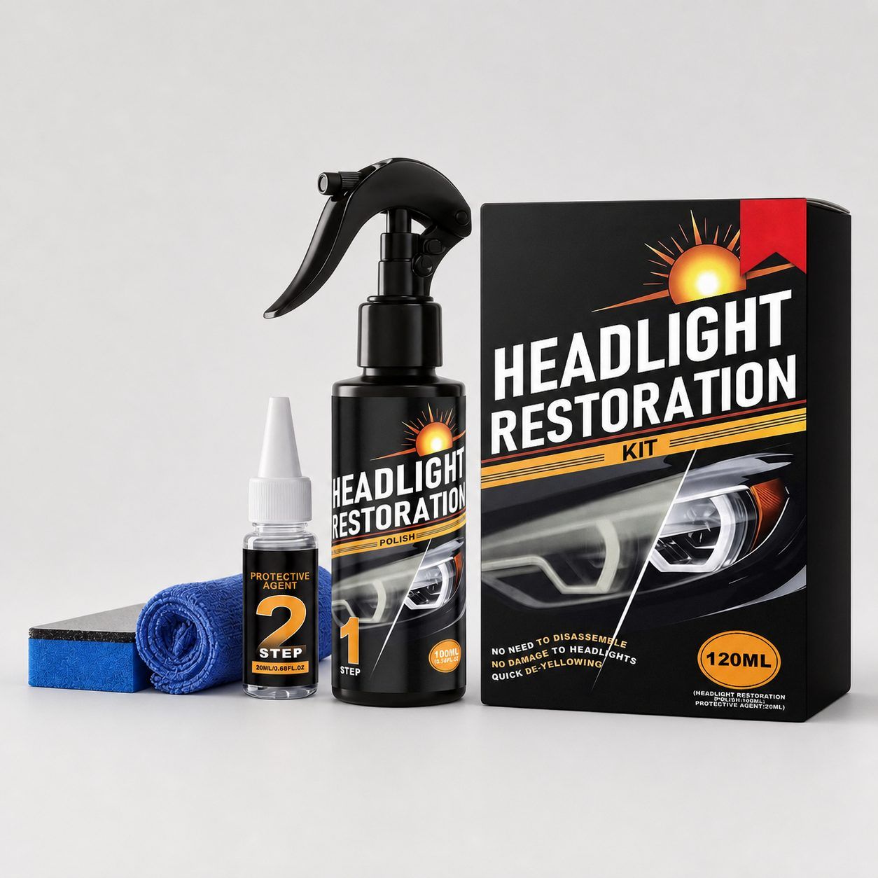 Main product image of AMZ Automotive Headlight Lens Care Kit, 1 Kit