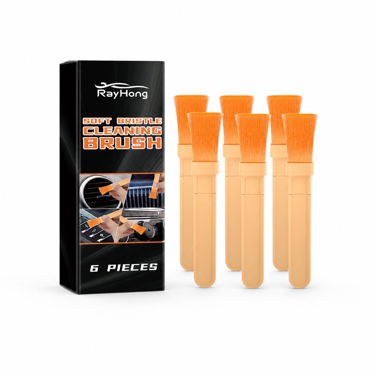Main product image of RAYHONG Automotive Detailing Brush Set, 6 Pieces