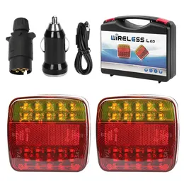 Product image of 2XTrailer Lights Wireless Magnetic LED Tail Stop Truck Indicator Boat Truck Car