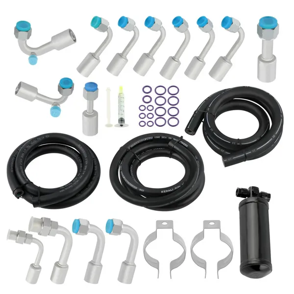 Main product image of R134a AC Hose and Fitting Kit with O-Rings and Black Drier
