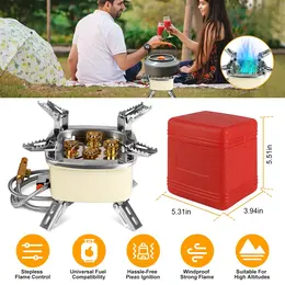 Product image of 13KW Portable Gas Stove, 5 Burner, Piezo Ignition, 33.5in Hose