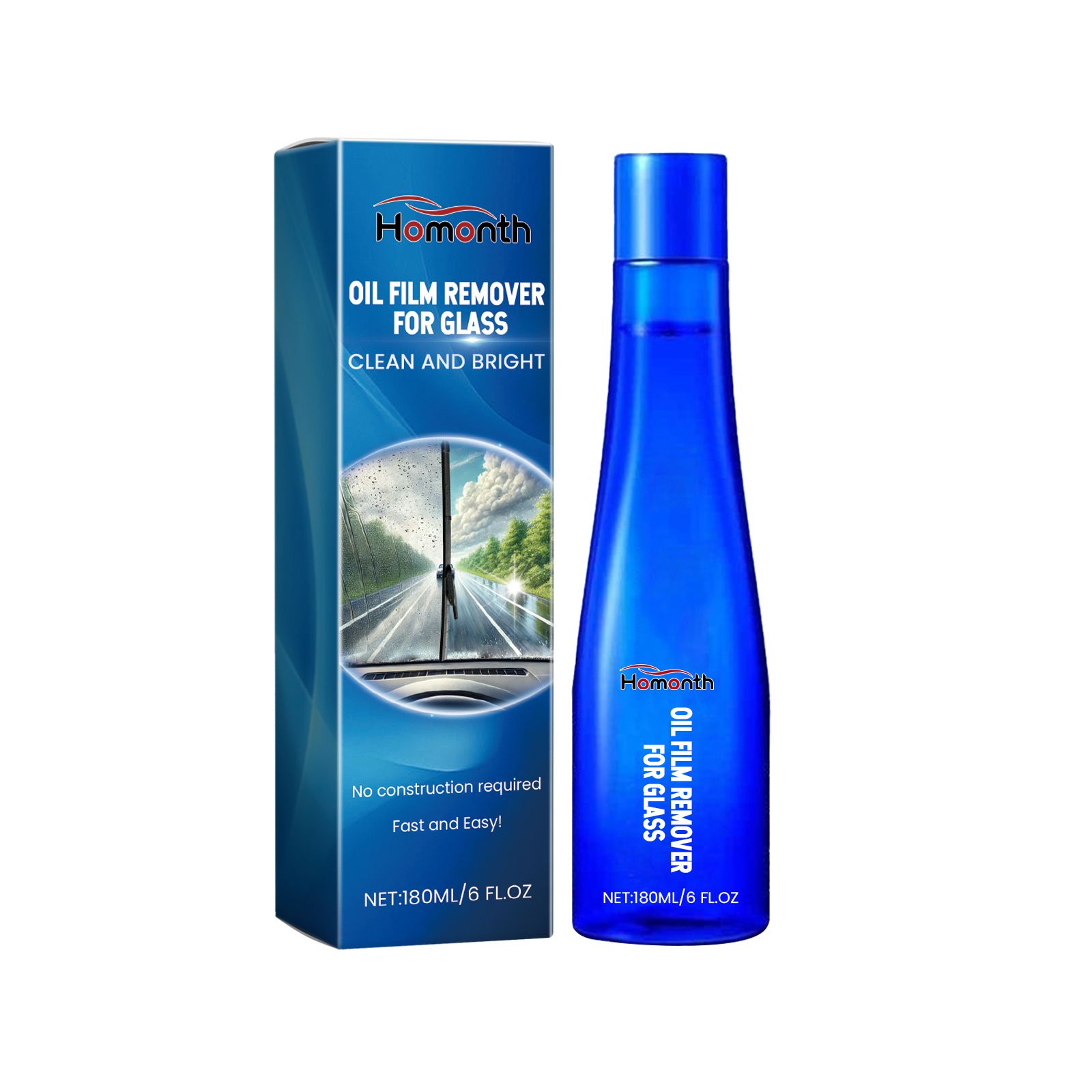 Main product image of HOMONTH Automotive Windshield Glass Cleaner, 180 ml Bottle