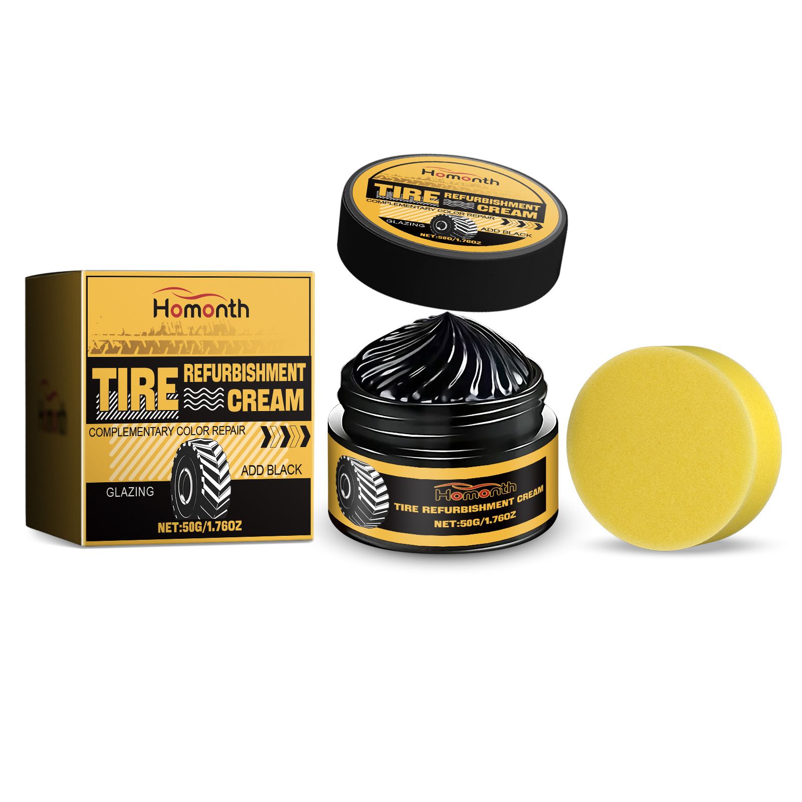 Main product image of HOMONTH Automotive Tire Care Paste Kit, 50 g