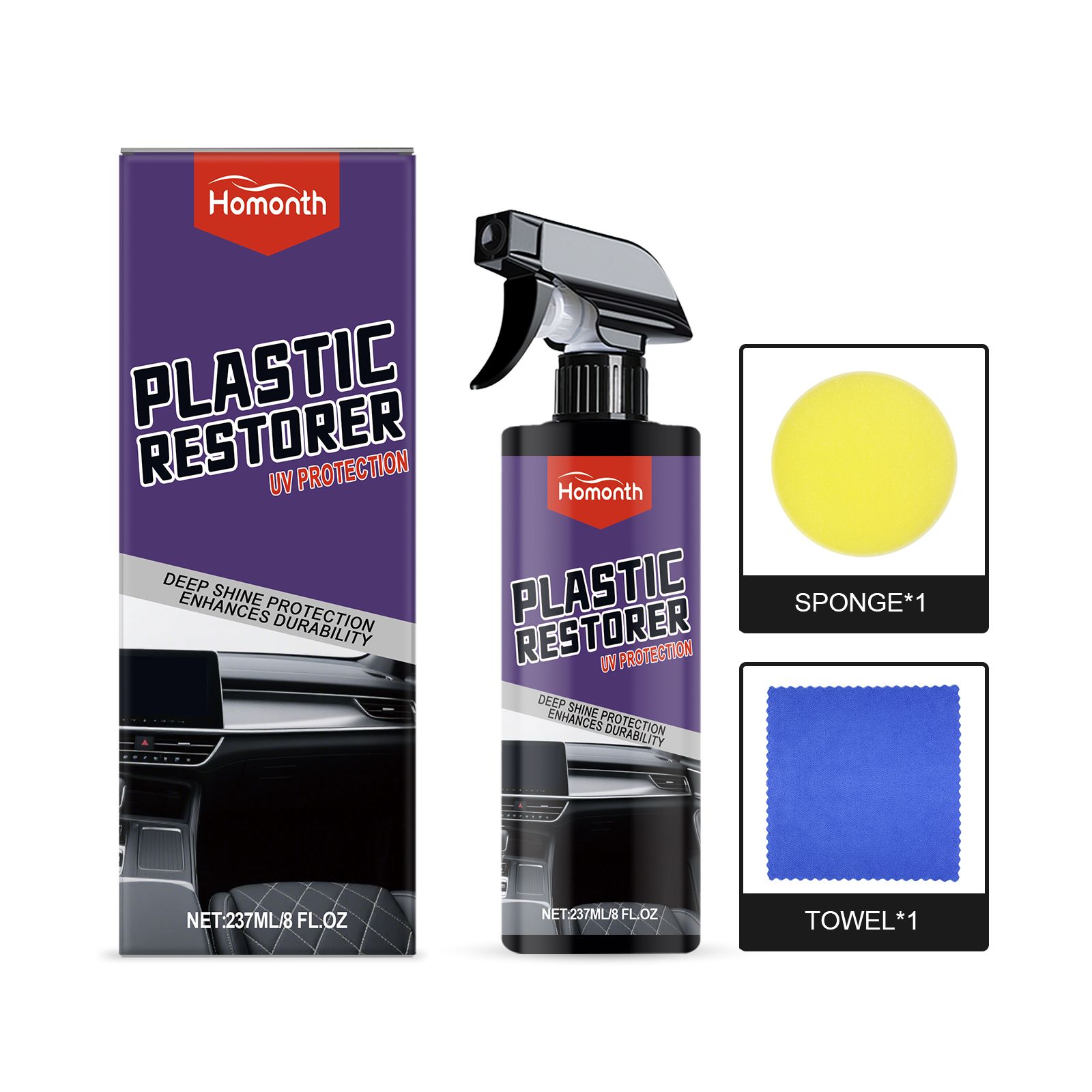 Main product image of HOMONTH Automotive Plastic Care Spray, 1 Kit