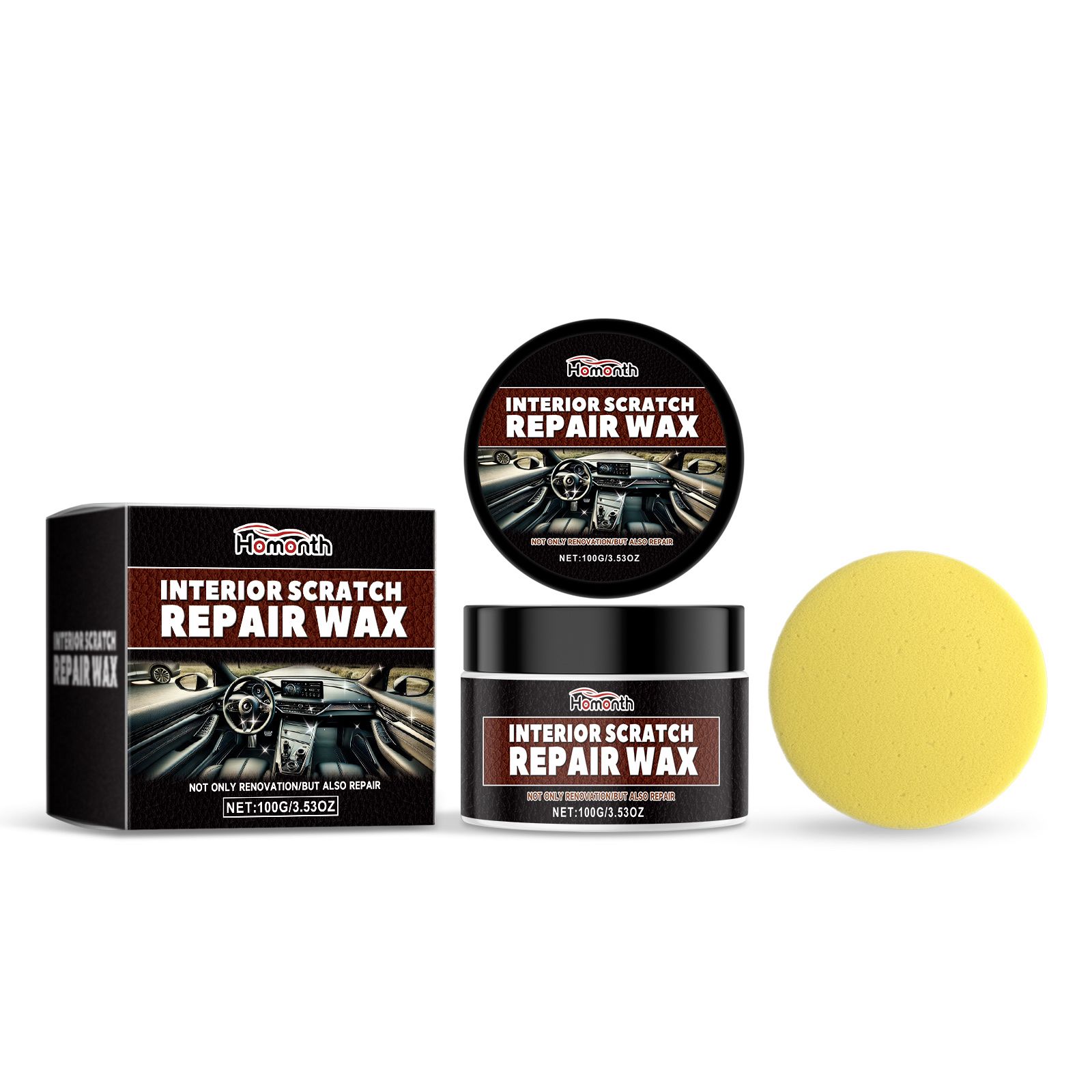 Main product image of HOMONTH Automotive Interior Scratch Repair Wax Kit