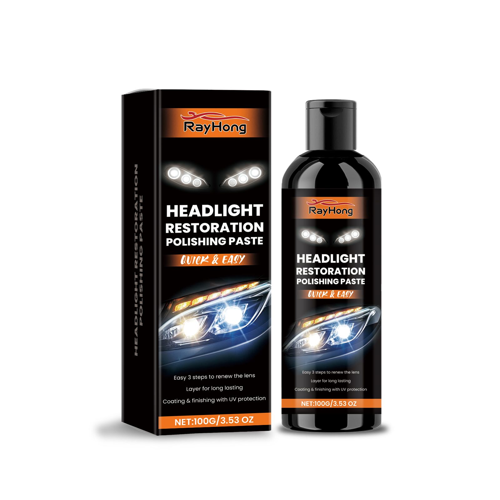 Main product image of RAYHONG Automotive Headlight Lens Care Paste, 100g
